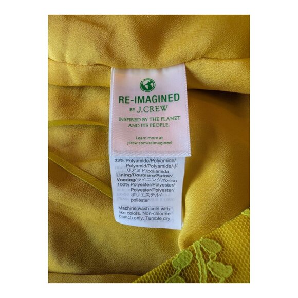 *NWT* J.Crew Chantilly Lace Pencil Skirt, Kiwi Yellow, Size 10 - Picture 7 of 12